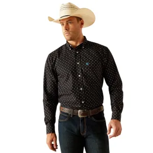 Ariat Men's Wrinkle Free Seth Black Classic Fit Long Sleeve Shirt 10048411