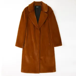 Caramel Fluffy Faux Fur Coat