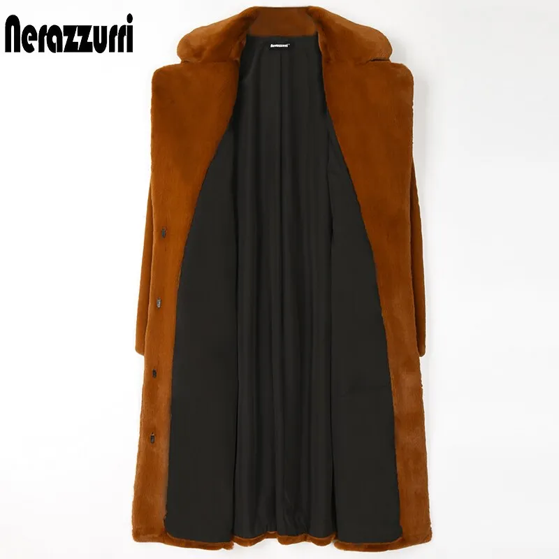 Caramel Fluffy Faux Fur Coat