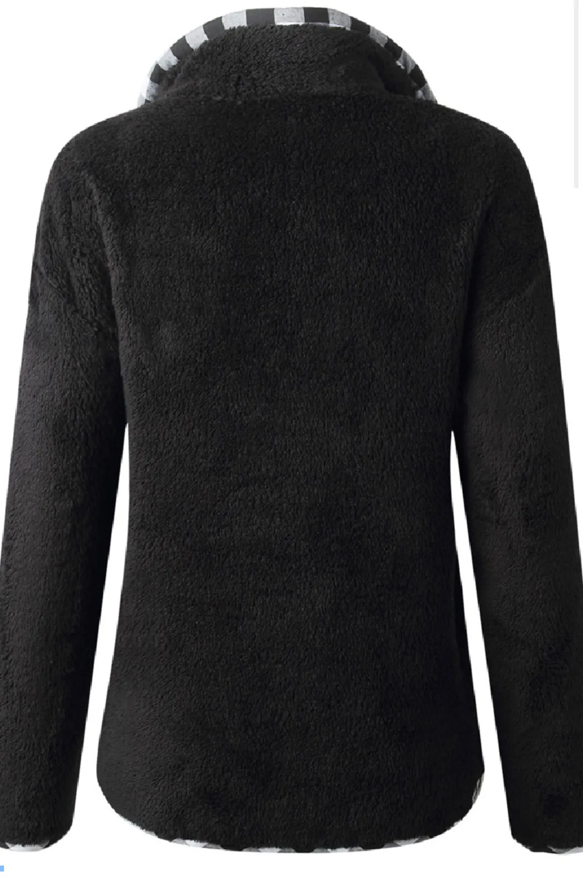 Checkered Plush Pullover