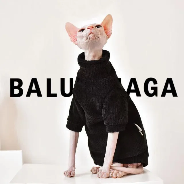 Comfortable Soft Cotton Autumn Elastic Chenille Clothes for Sphinx Hairless Cat