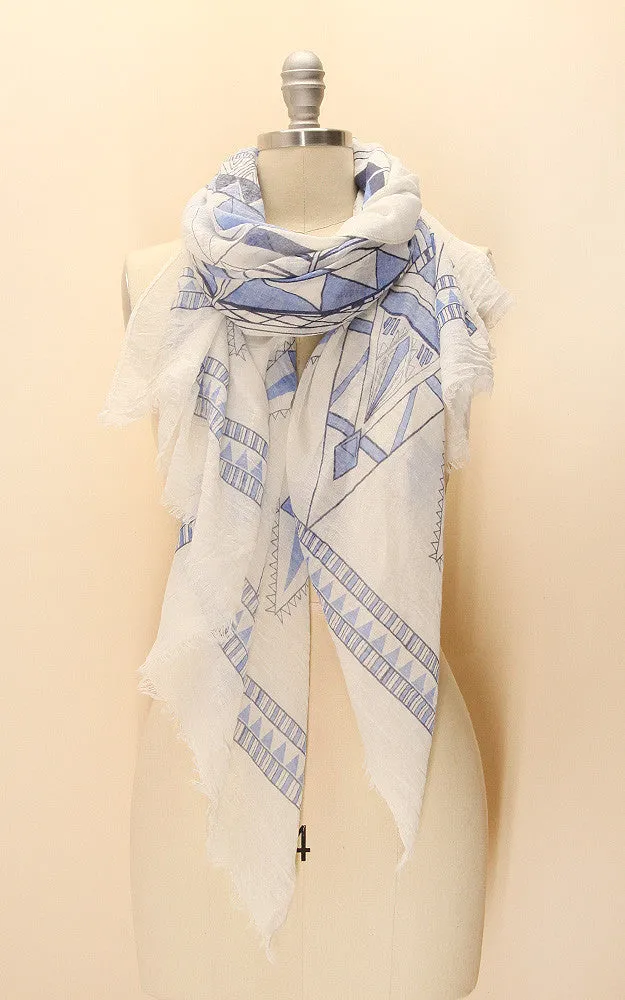 EASC8549 Ethnic Pattern Print Scarf