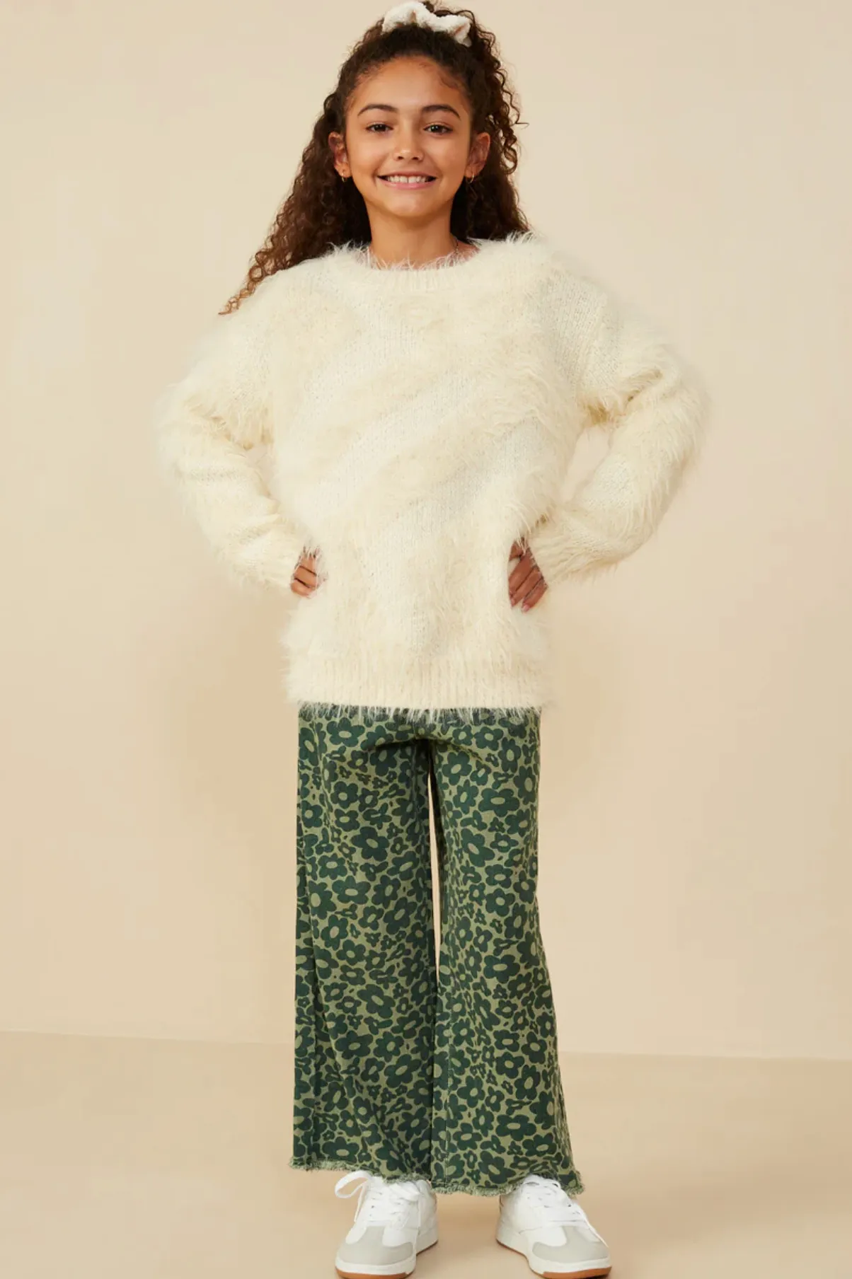 Faux Fur Pullover Sweater | Ivory