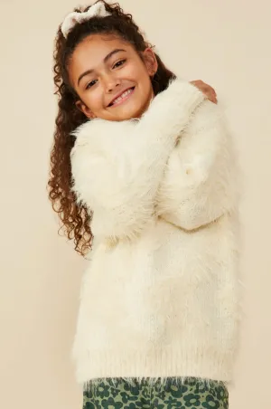 Faux Fur Pullover Sweater | Ivory