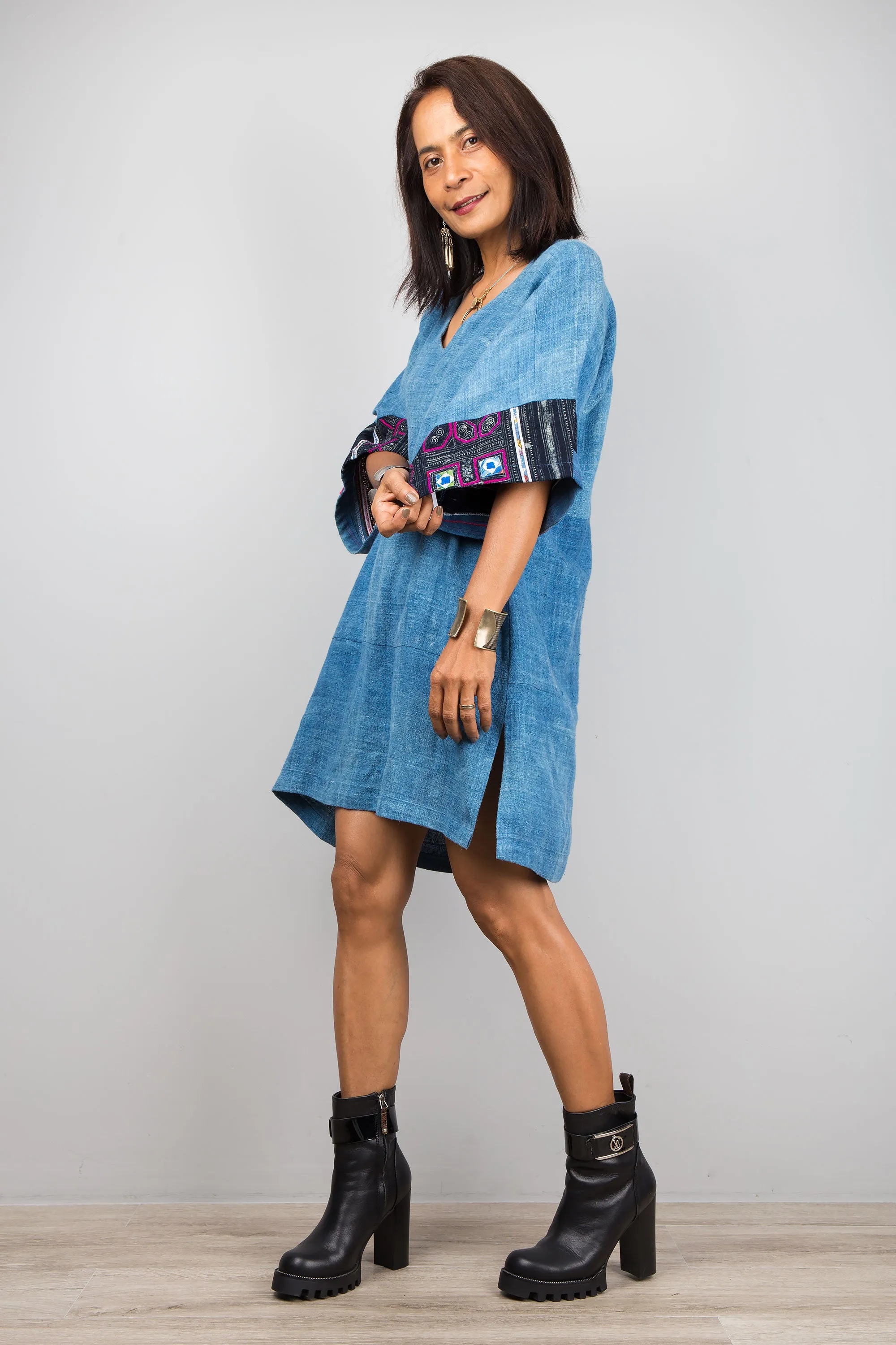 Indigo tunic dress