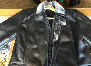 J Grill Black  Omega #3506 Soft Fur Collar Mens Coat