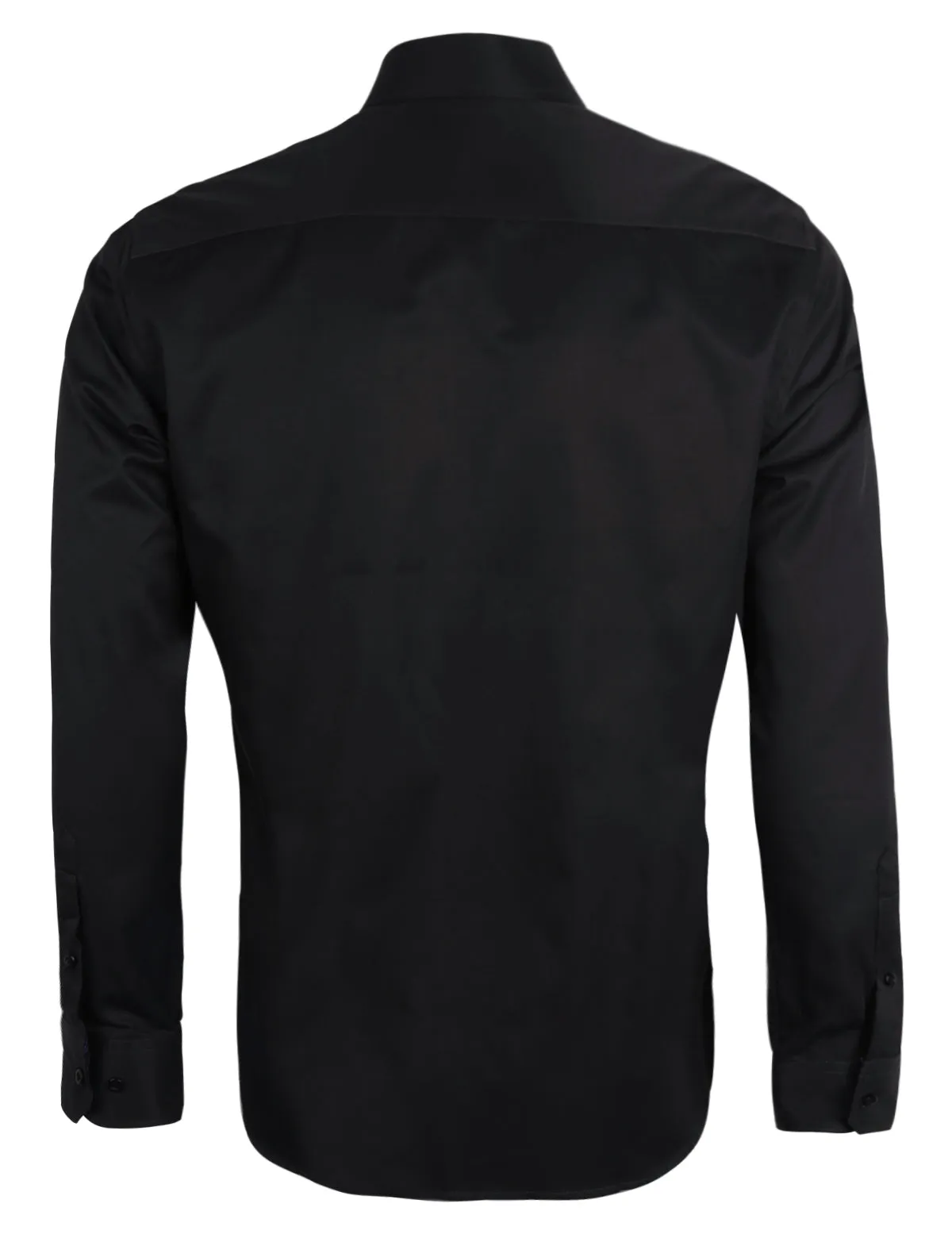 Men's Business Slim Fit Dress Shirt Long Sleeve Patchwork Button-Down Shirt, 004-Black wine Red