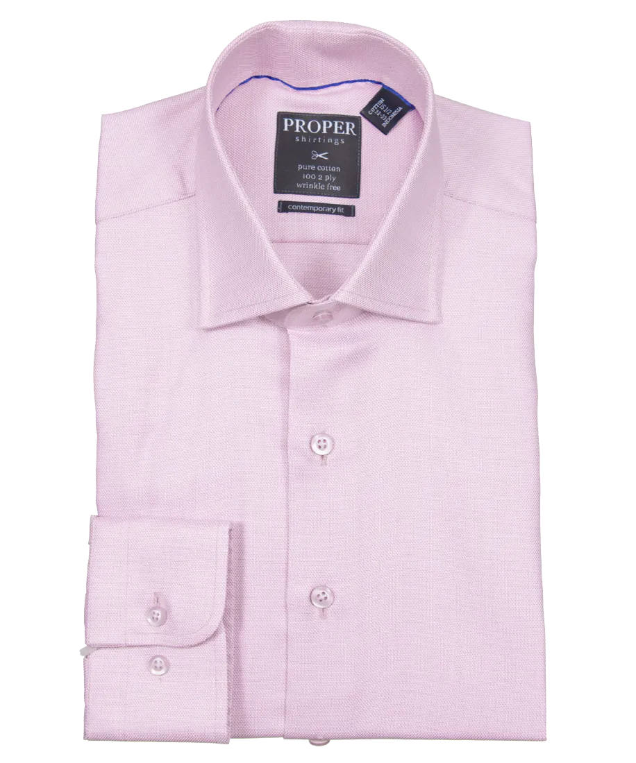 Rose Shadow Pink Contemporary Fit Cotton Shirt