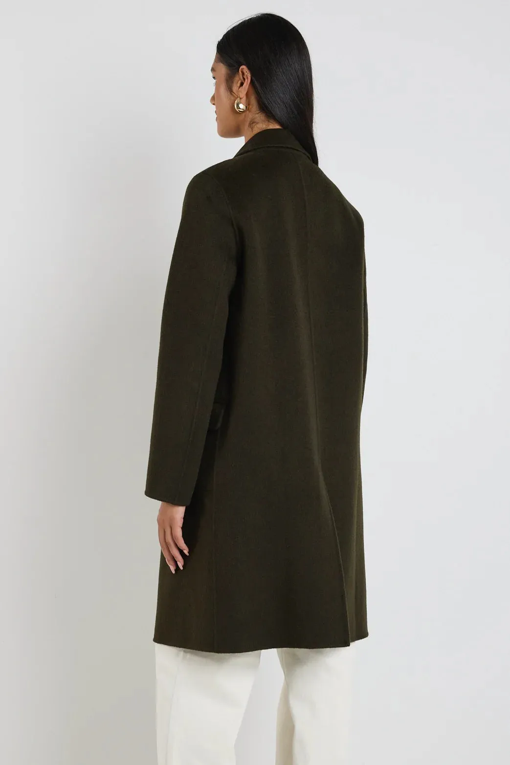 Stockholm Khaki Wool Double Breasted Coat