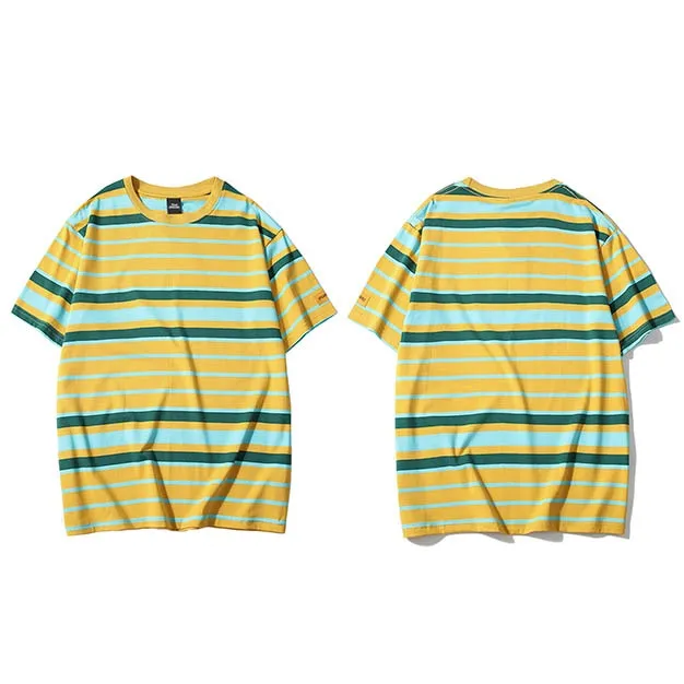 T Shirt Ulzzang à rayure