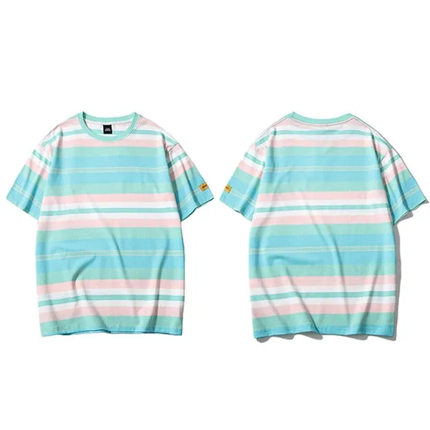 T Shirt Ulzzang à rayure