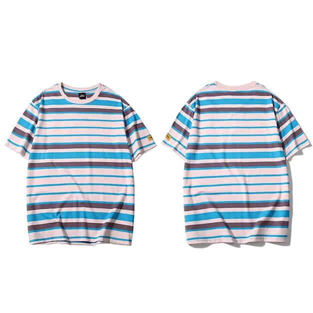 T Shirt Ulzzang à rayure