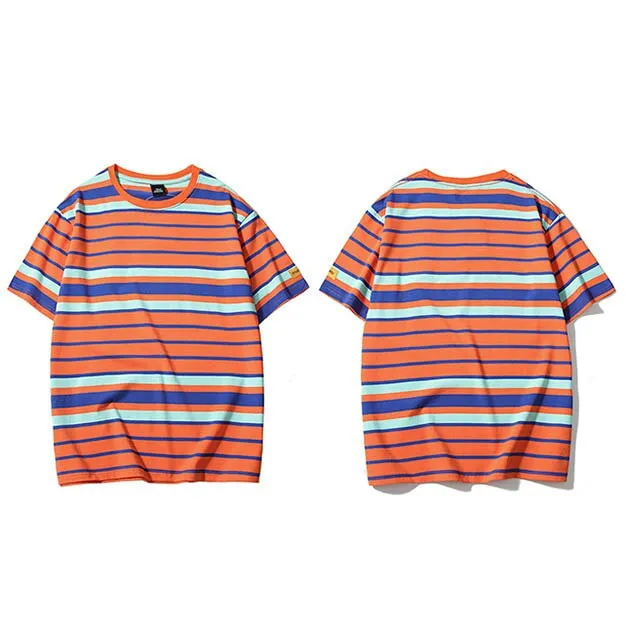 T Shirt Ulzzang à rayure