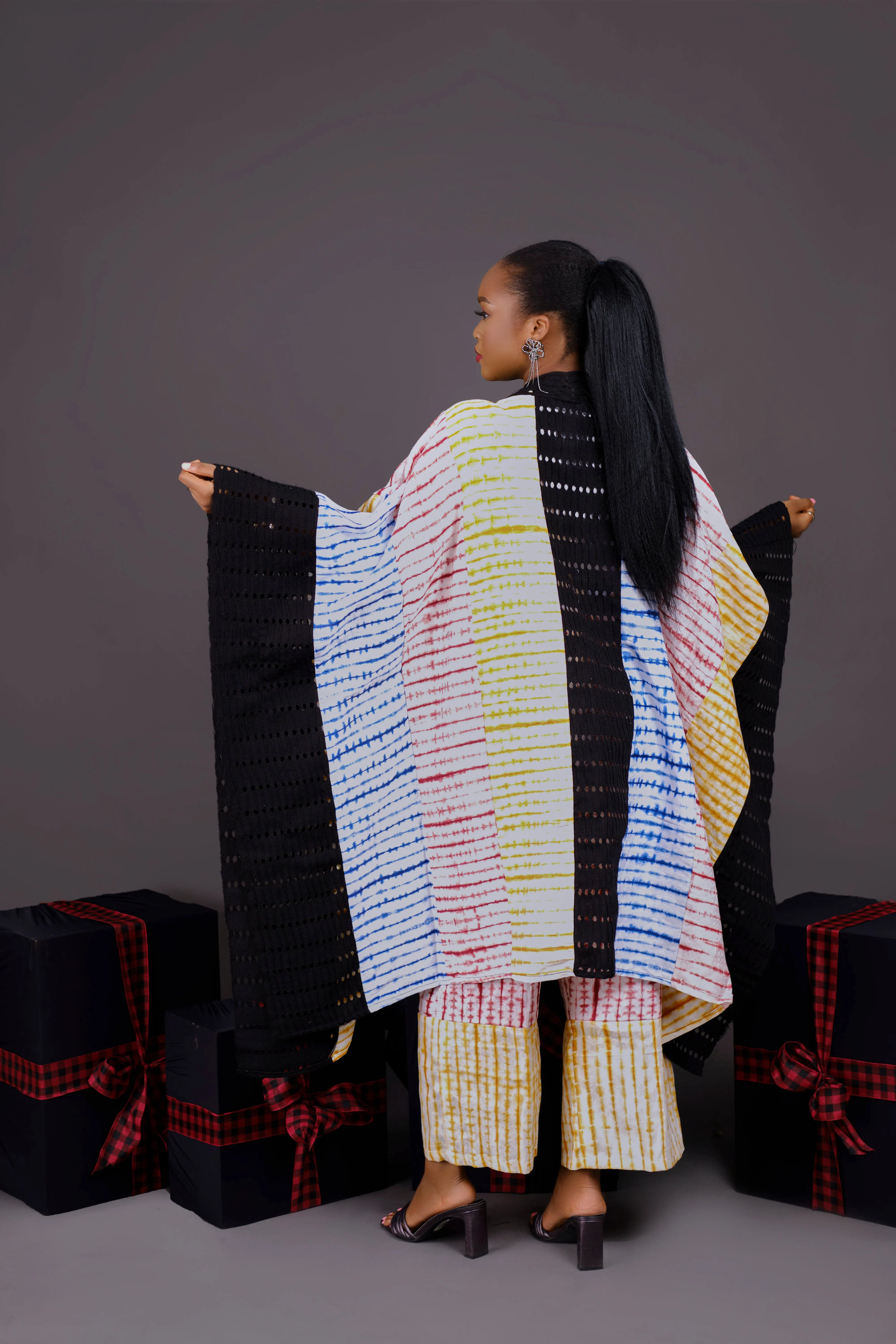 Tiara Adire cape and pants set