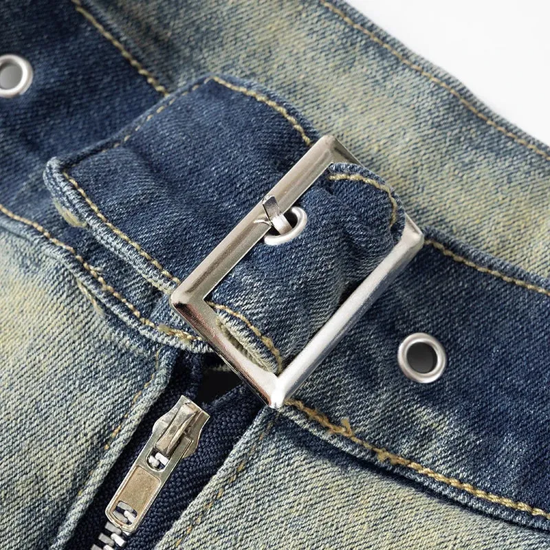 Vintage Y2K Denim Halter Crop Top