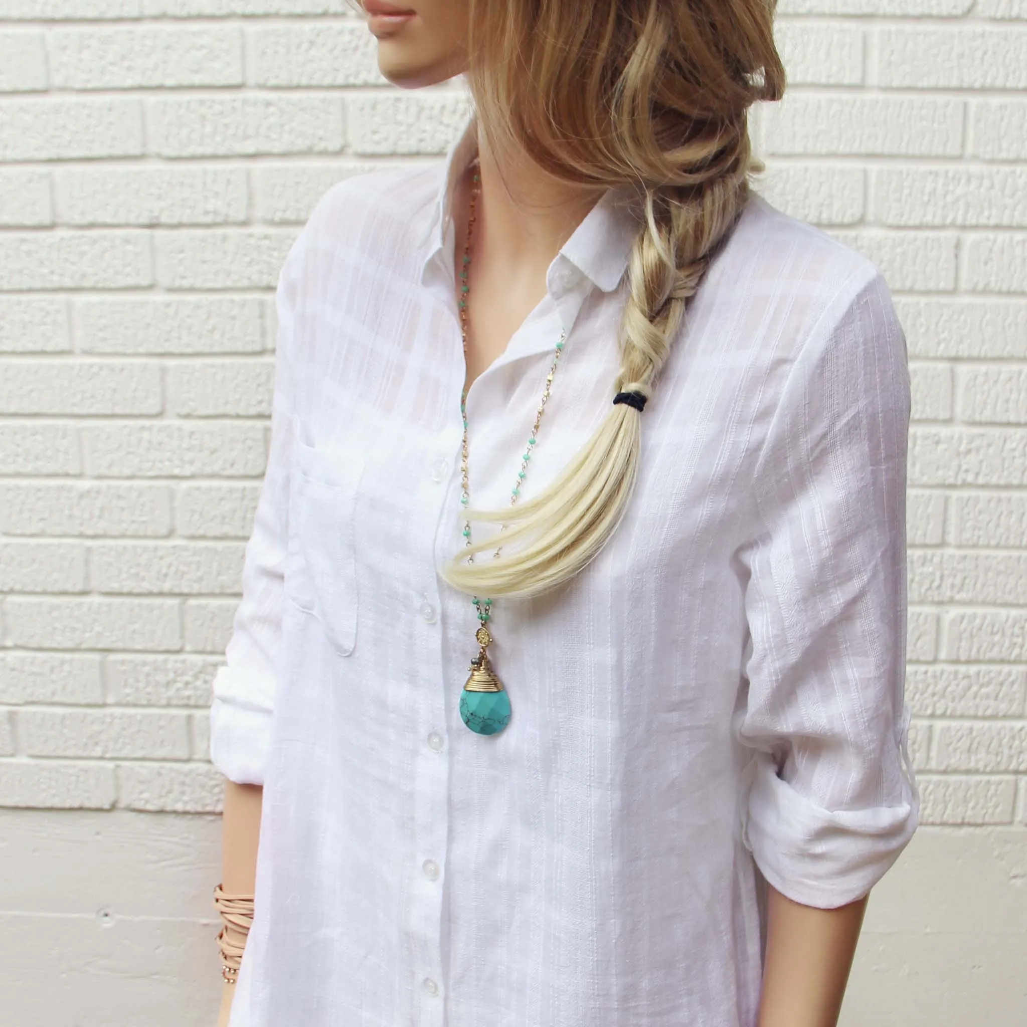 White Sage Shirt Dress