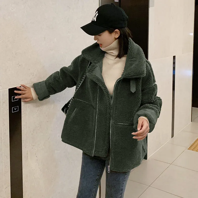 Winter Warm Teddy Coat Women Faux Fur Jacket 2019