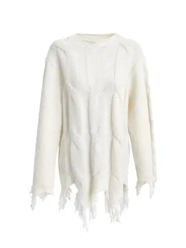 Women’s new tassel long-sleeved sweater